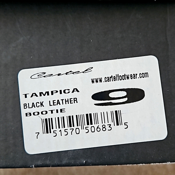 Cartel Black Leather & Patent Leather Boots - Picture 3 of 3